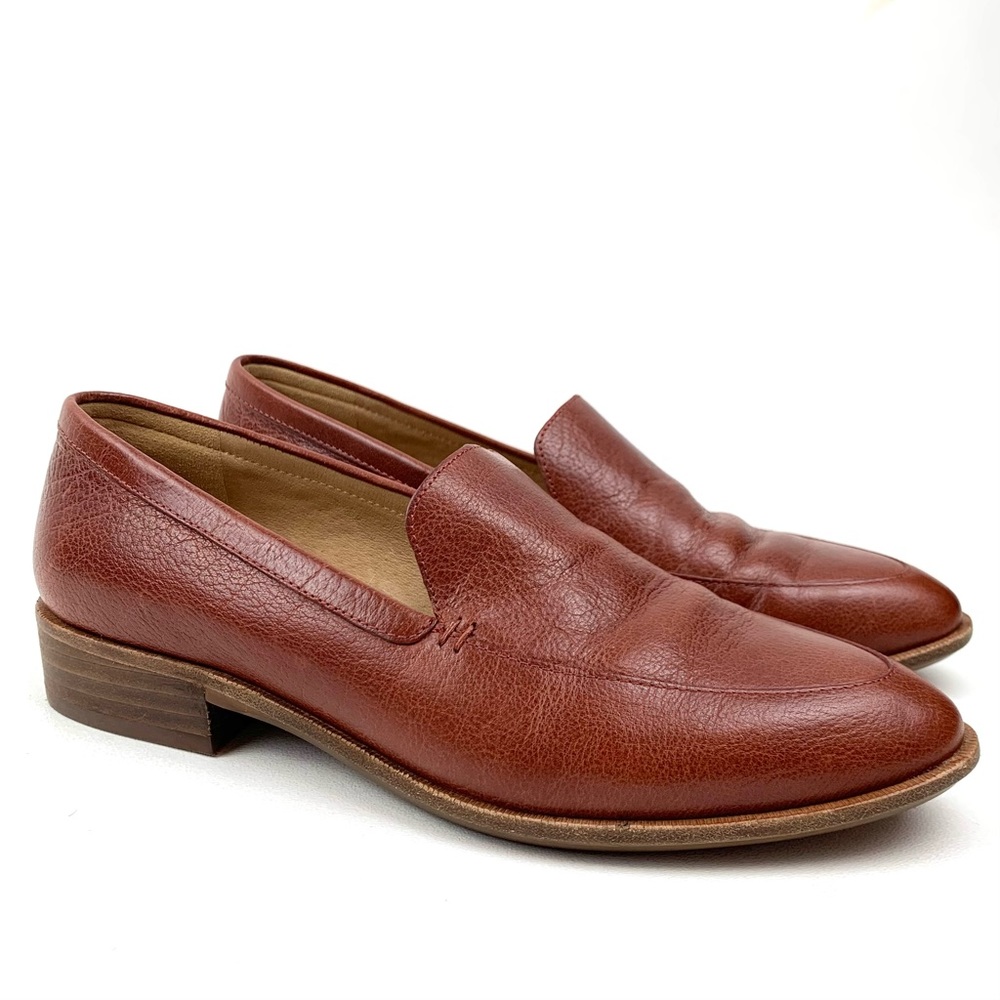 Madewell Loafers Flats Frances Pointed Toe Cognac Leather Brown Slip On Size 8